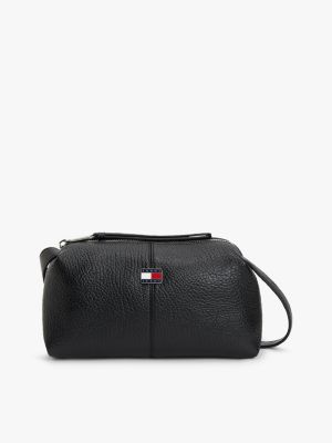 Tommy Jeans Pebbled City Crossbody Bag, Black