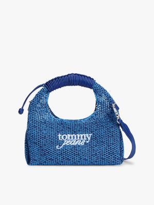 Tommy Jeans Crochet Crossbody Bag, Providence Blue Mix