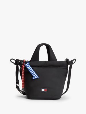 Tommy Jeans Charm Mini Bucket Bag, Black