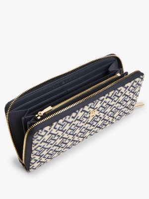 Женские кошельки Tommy Hilfiger Monogram Jacquard Large Zip Wallet — фото 2