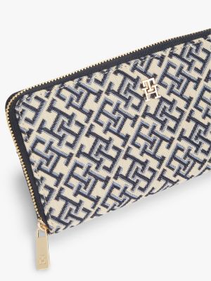 Женские кошельки Tommy Hilfiger Monogram Jacquard Large Zip Wallet — фото 3