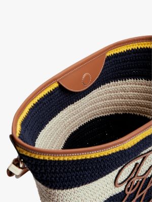 Женские сумки Tommy Hilfiger Nautical Striped Crochet Bucket Bag — фото 4