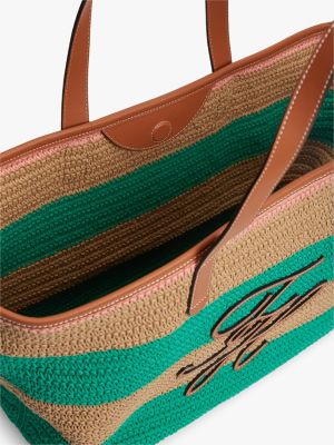 Женские сумки Tommy Hilfiger Nautical Striped Crochet Tote Bag — фото 4