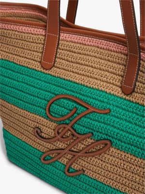 Женские сумки Tommy Hilfiger Nautical Striped Crochet Tote Bag — фото 5