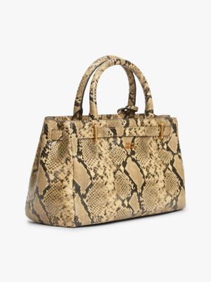 Женские сумки Tommy Hilfiger Snake-Embossed Leather Mini Tote Bag — фото 3