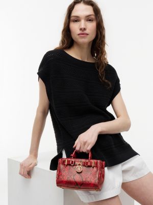 Женские сумки Tommy Hilfiger Snake-Embossed Leather Micro Tote Bag — фото 2