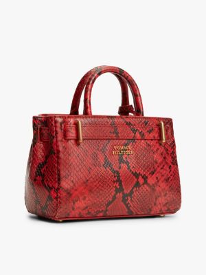Женские сумки Tommy Hilfiger Snake-Embossed Leather Micro Tote Bag — фото 3