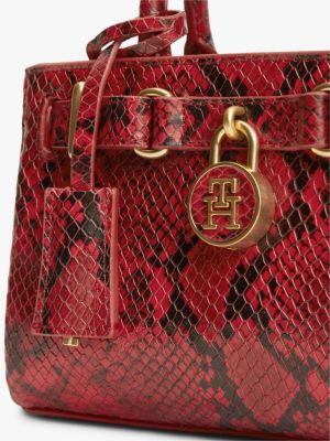 Женские сумки Tommy Hilfiger Snake-Embossed Leather Micro Tote Bag — фото 5