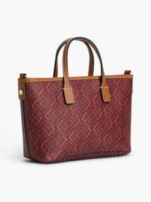 Женская сумка Tommy Hilfiger Allover Monogram Mini, цвет: Красный — фото 3
