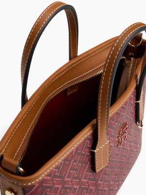 Женская сумка Tommy Hilfiger Allover Monogram Mini, цвет: Красный — фото 4