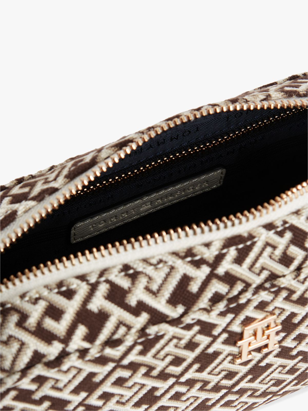 Jacquard Monogram Crossbody Bag — Neutral Mono