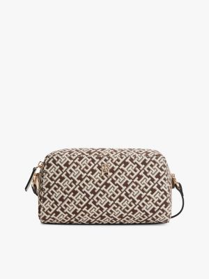 Jacquard Monogram Crossbody Bag, Neutral Mono