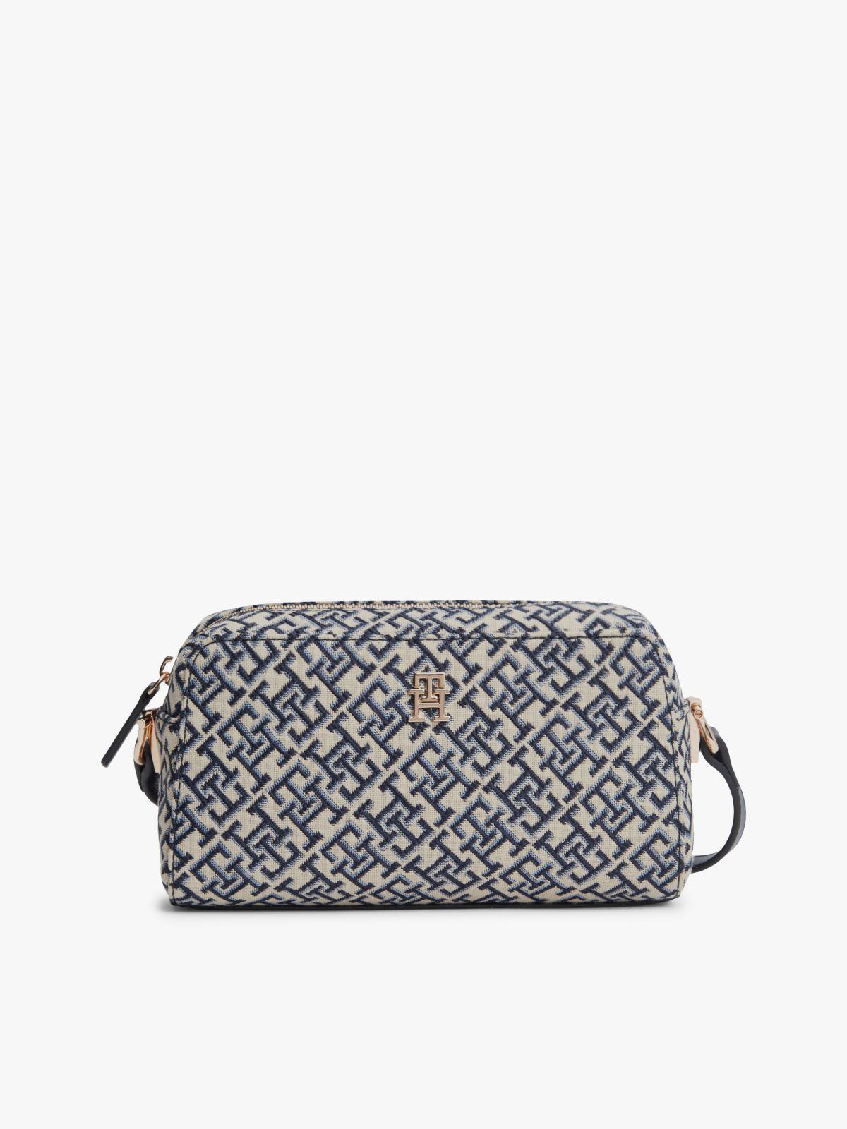 Jacquard Monogram Crossbody Bag — Blue Mono