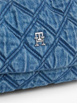 Женские сумки Tommy Hilfiger Quilted Denim Shoulder — фото 5