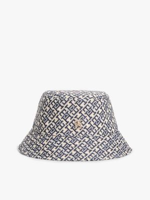 Monogram Jacquard Bucket Hat, Space Blue