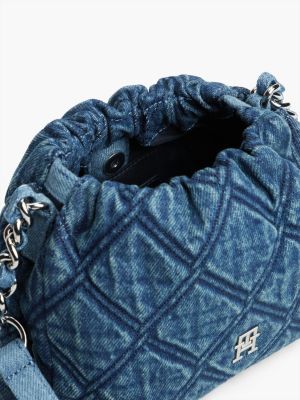 Женские сумки Tommy Hilfiger Quilted Denim Mini Crossbody — фото 5
