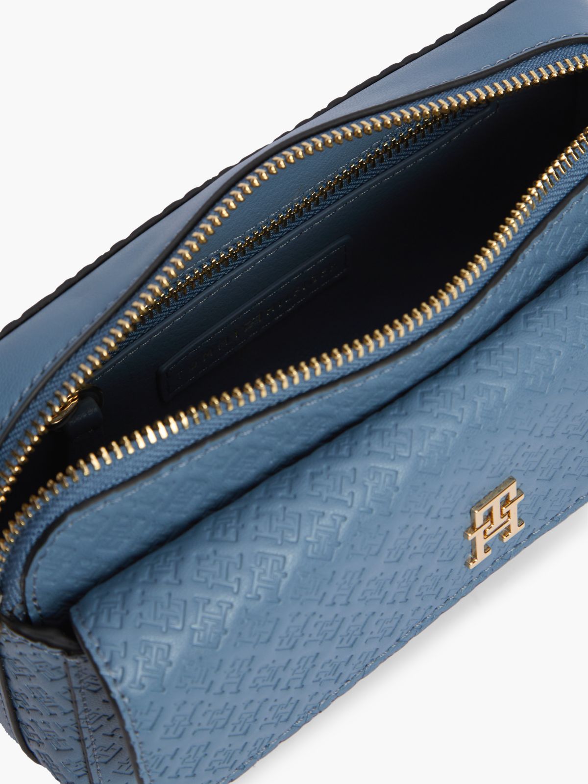 Allover Monogram Crossbody Bag — Misty Sky