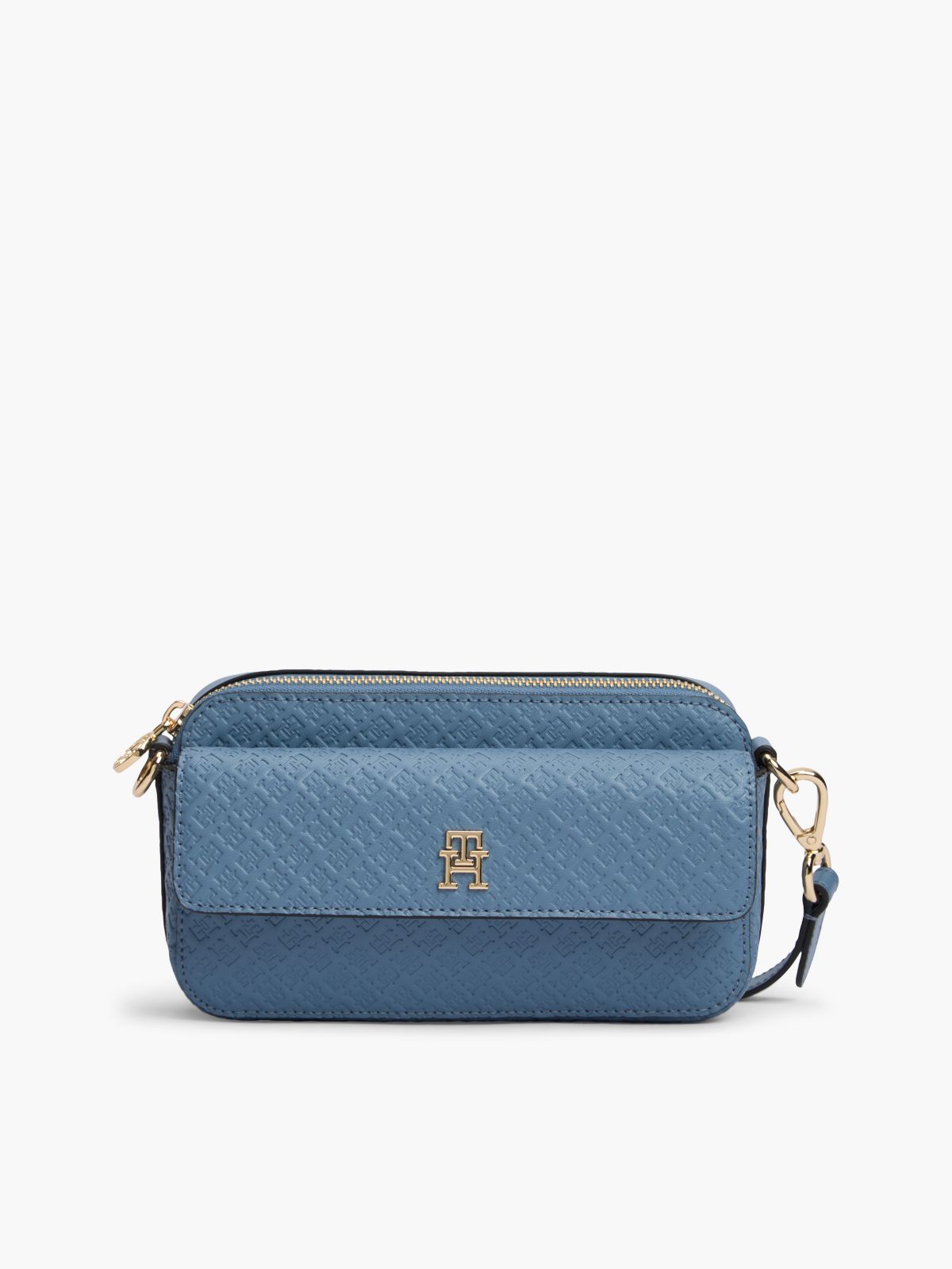 Allover Monogram Crossbody Bag — Misty Sky