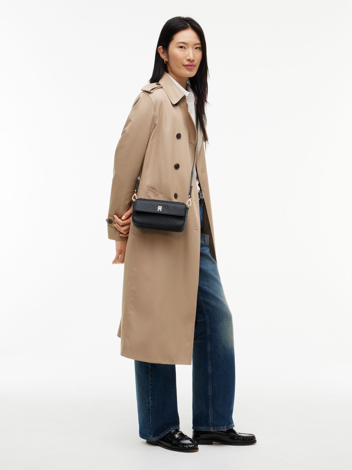 Allover Monogram Crossbody Bag — Space Blue