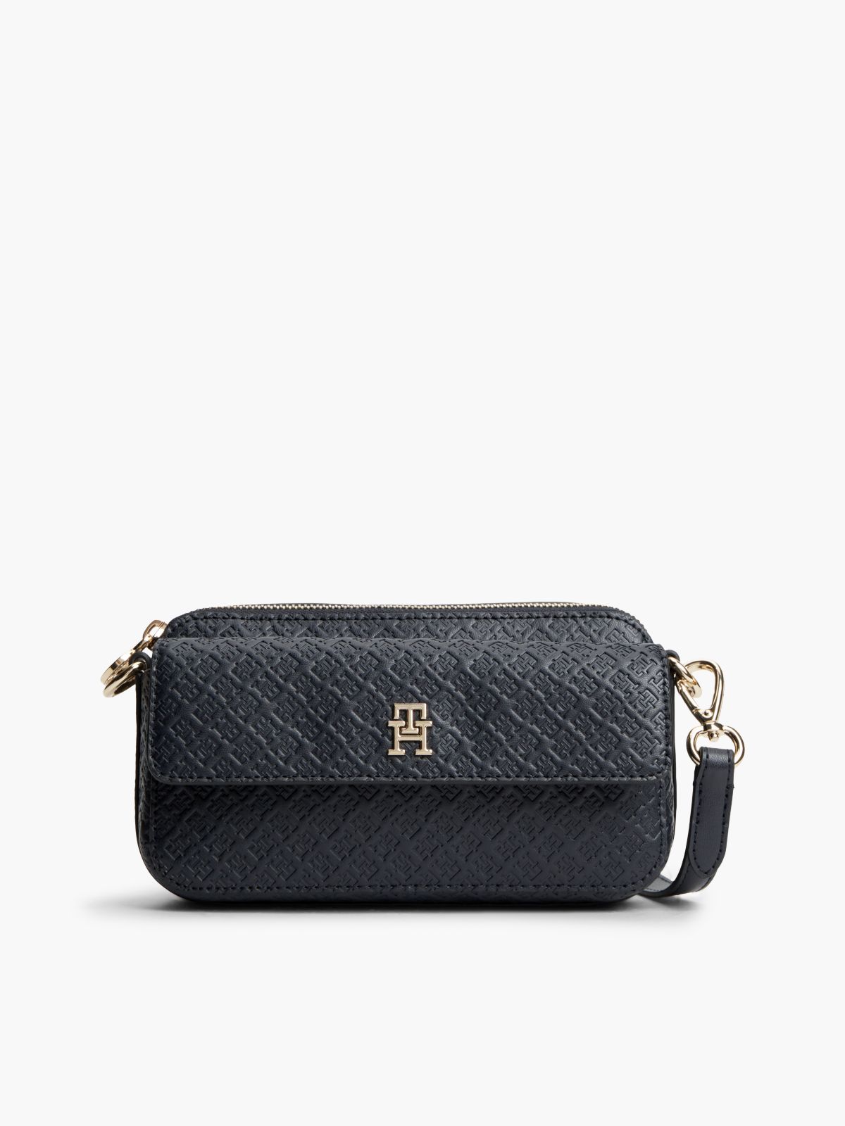 Allover Monogram Crossbody Bag — Space Blue
