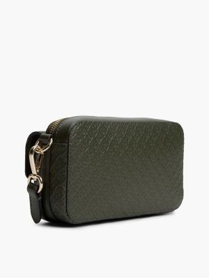 Женская сумка Tommy Hilfiger Allover Monogram Crossbody, цвет: Тёмный оливковый — фото 3