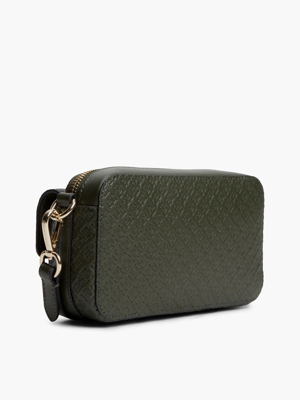 Allover Monogram Crossbody Bag — Dark Olive