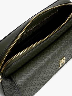 Женская сумка Tommy Hilfiger Allover Monogram Crossbody, цвет: Тёмный оливковый — фото 4