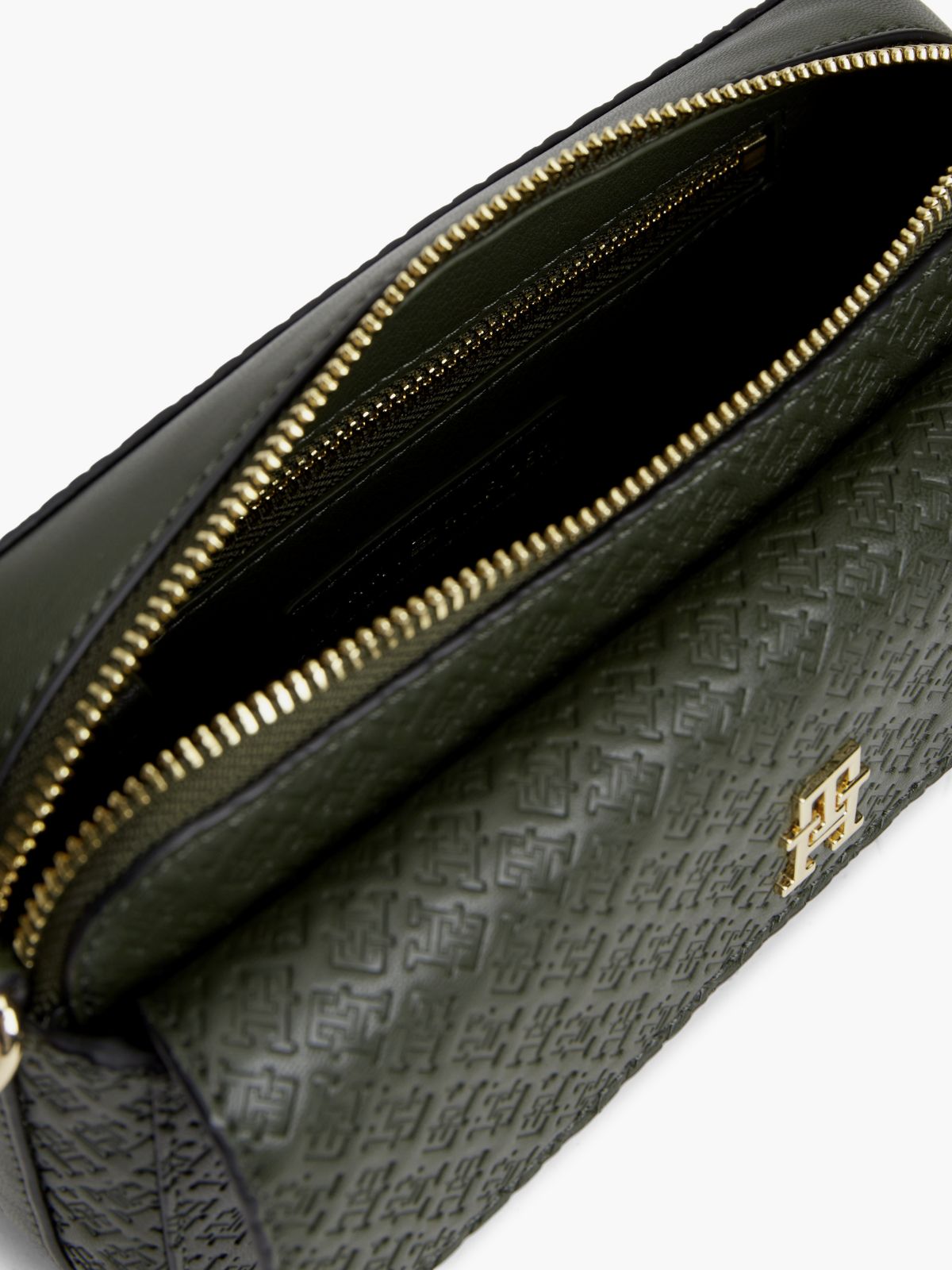 Allover Monogram Crossbody Bag — Dark Olive