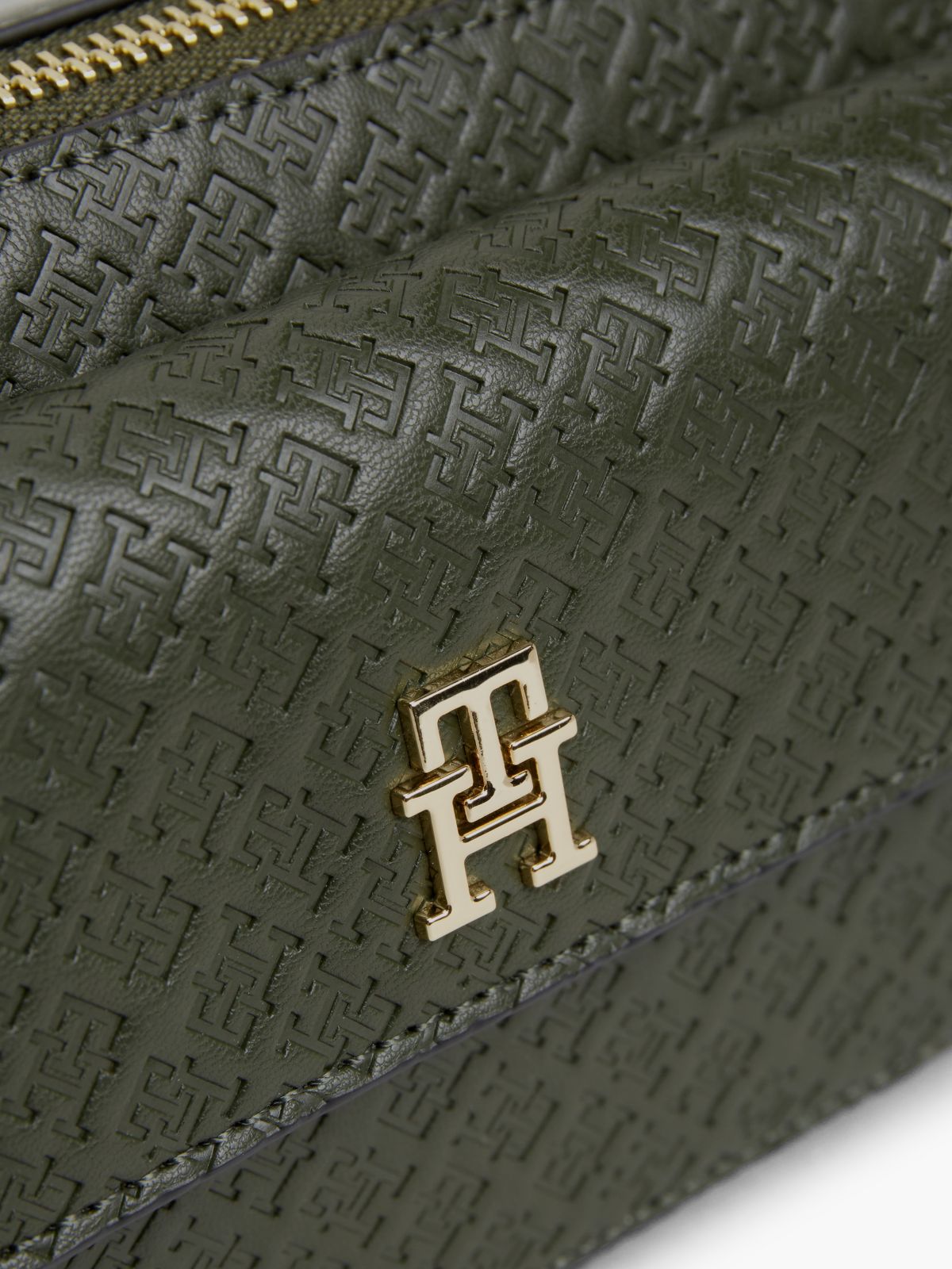 Allover Monogram Crossbody Bag — Dark Olive