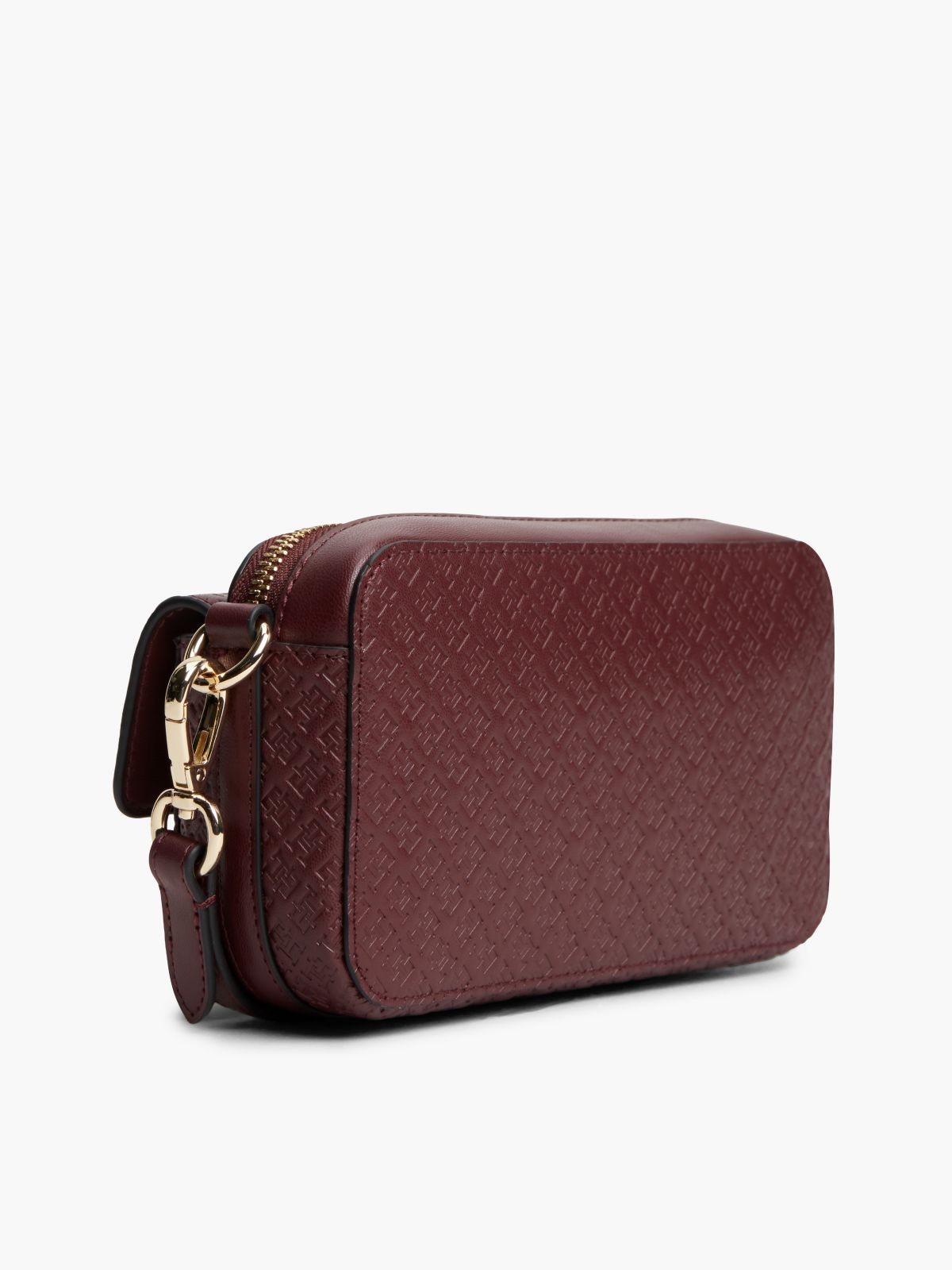 Allover Monogram Crossbody Bag — Oxblood