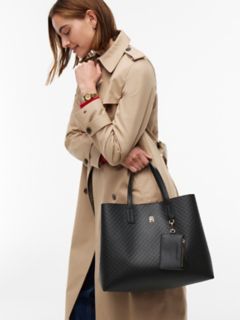 Allover Debossed Monogram Satchel Bag — Black 2