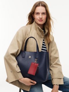 Allover Debossed Monogram Satchel Bag — Space Blue 2