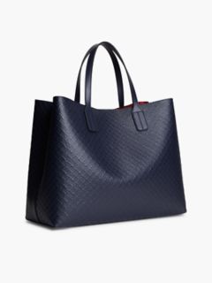 Allover Debossed Monogram Satchel Bag — Space Blue 3