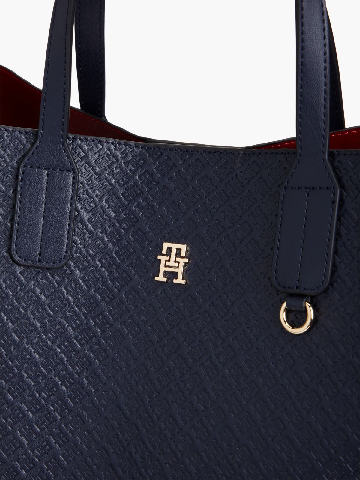 Allover Debossed Monogram Satchel Bag — Space Blue