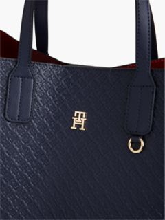 Allover Debossed Monogram Satchel Bag — Space Blue 5