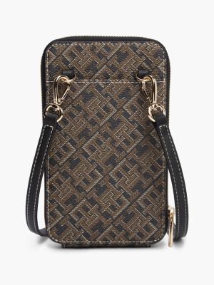 Женский кошелёк Tommy Hilfiger Monogram Print Phone Wallet, цвет: Чёрный — фото 3
