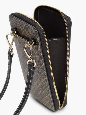 Женский кошелёк Tommy Hilfiger Monogram Print Phone Wallet, цвет: Чёрный — фото 4