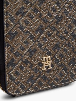 Женский кошелёк Tommy Hilfiger Monogram Print Phone Wallet, цвет: Чёрный — фото 5