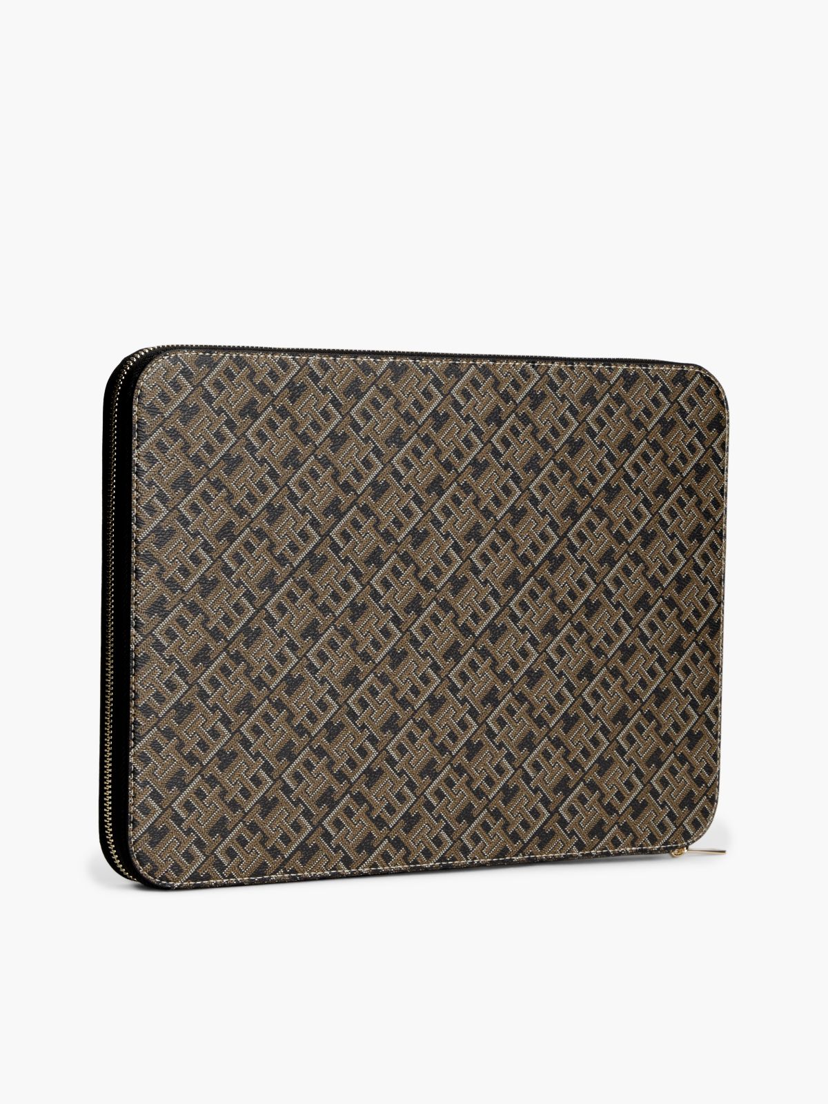Allover Monogram Print Laptop Pouch — Black Mix