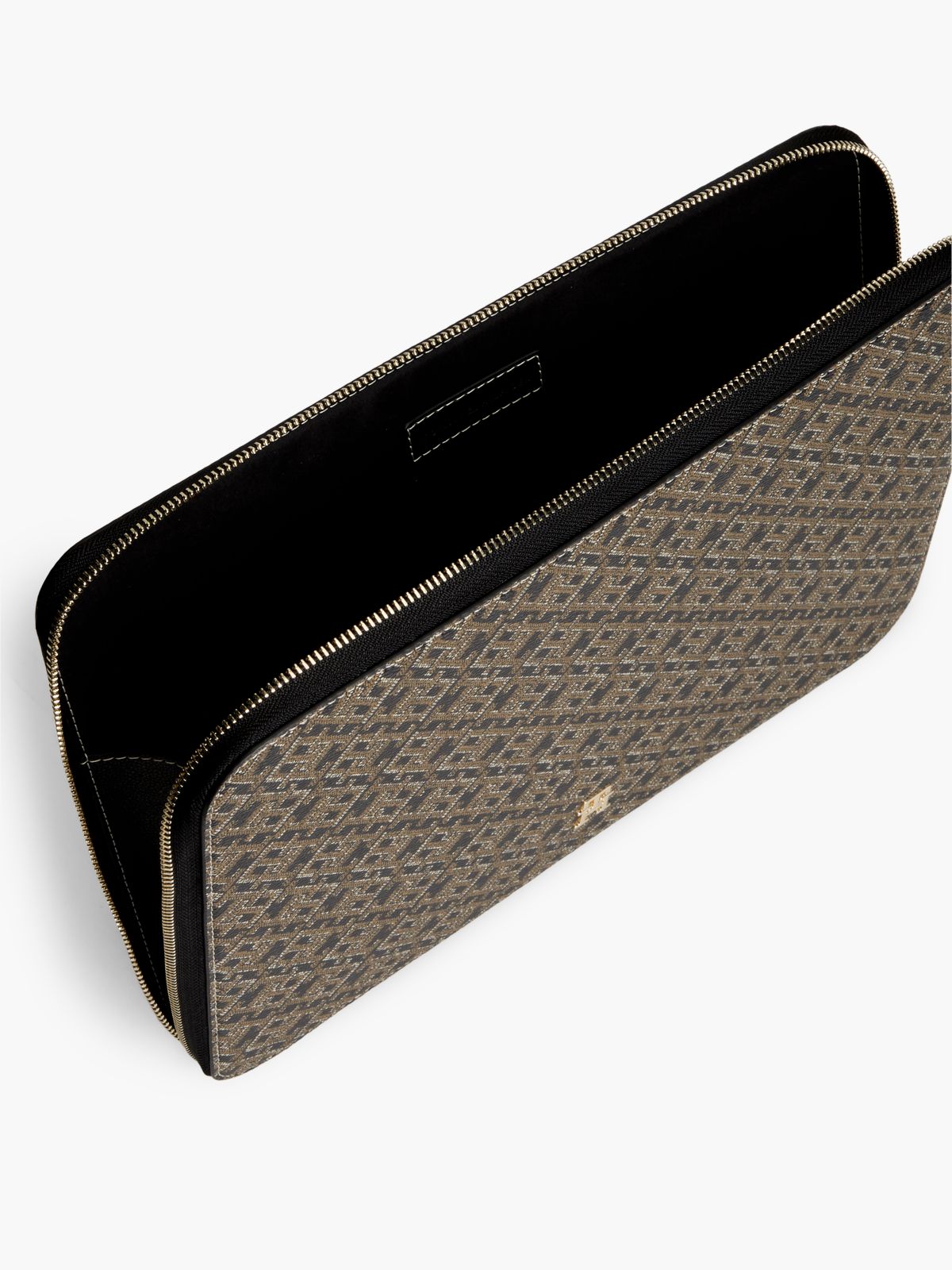 Allover Monogram Print Laptop Pouch — Black Mix