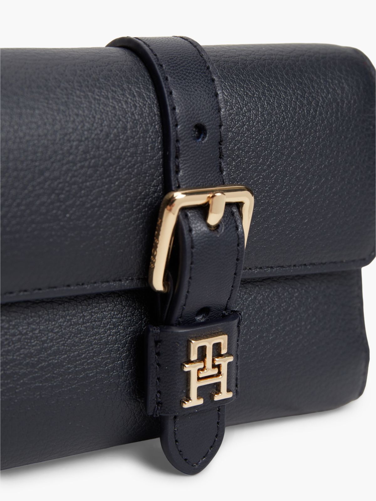 Buckle Monogram Trifold Wallet — Space Blue