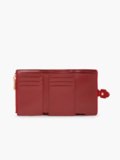 Buckle Monogram Trifold Wallet — Autumn Red 3