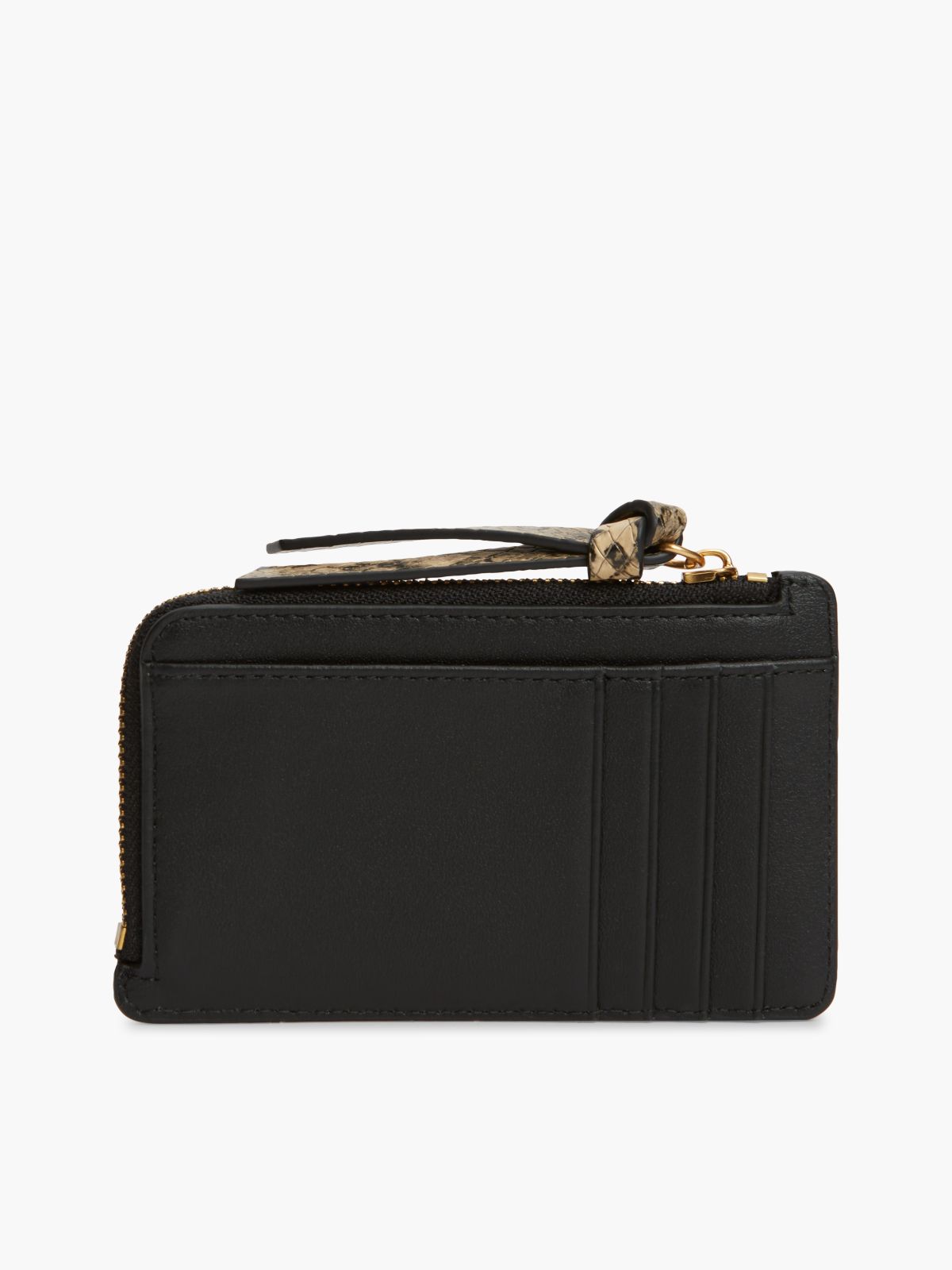 Smooth Leather Card Holder — Black