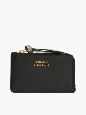 Женский кошелёк Tommy Hilfiger Smooth Leather Card Holder, цвет: Чёрный