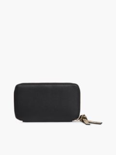 Smooth Leather Medium Zip Wallet — Black 2