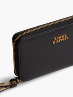 Smooth Leather Medium Zip Wallet — Black 4