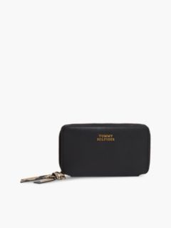 Smooth Leather Medium Zip Wallet — Black 1