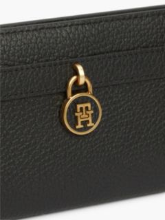 Pebbled Leather Long Bifold Wallet — Black 4