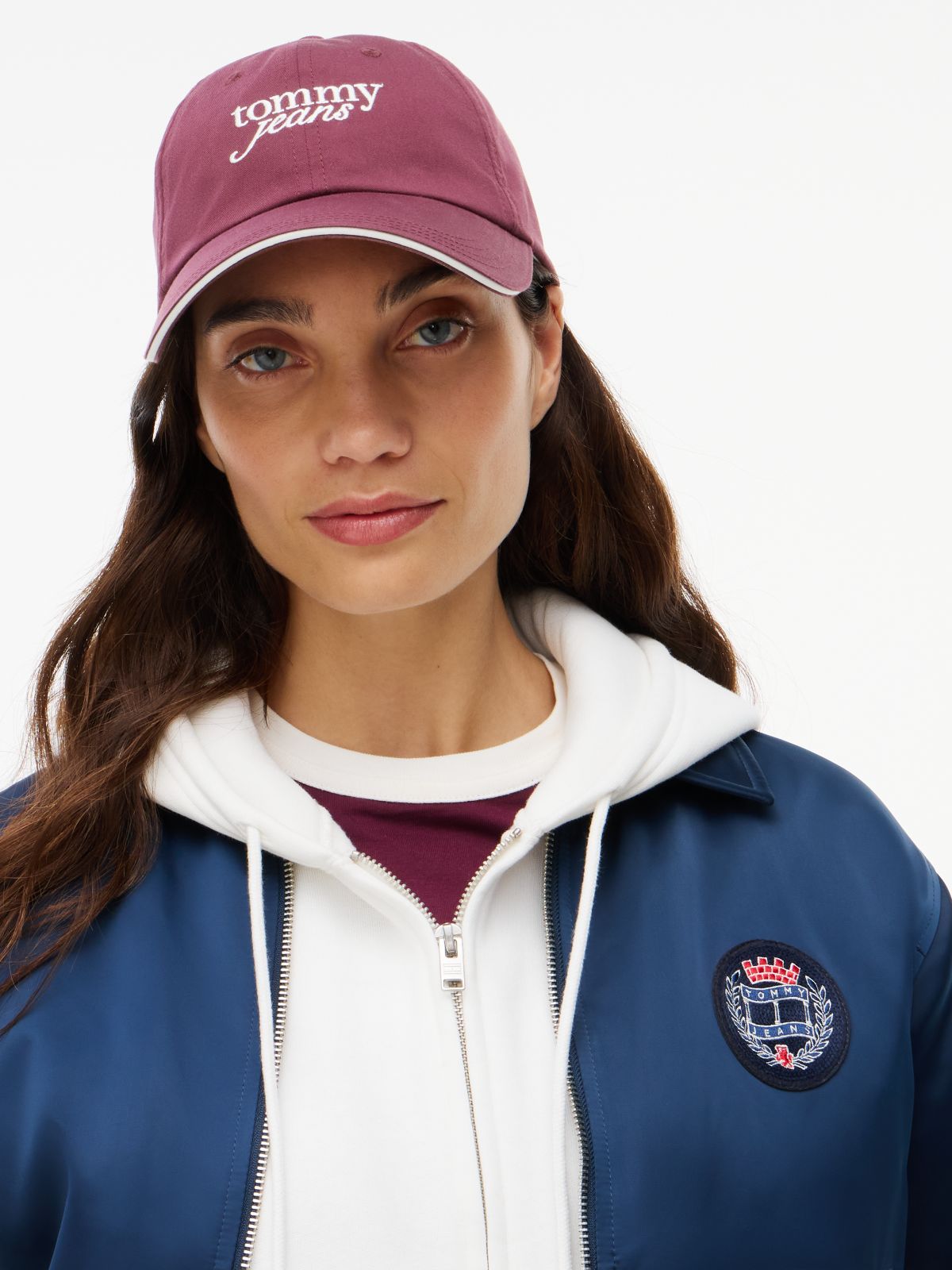 Tommy Jeans Embroidered Baseball Cap — Rosewood Brown