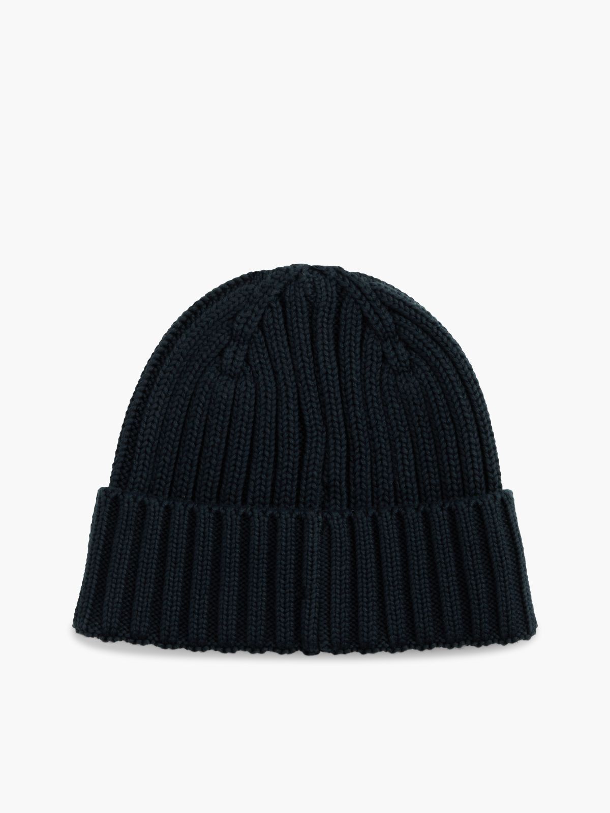 Tommy Jeans Badge Rib-Knit Beanie — Dark Blue
